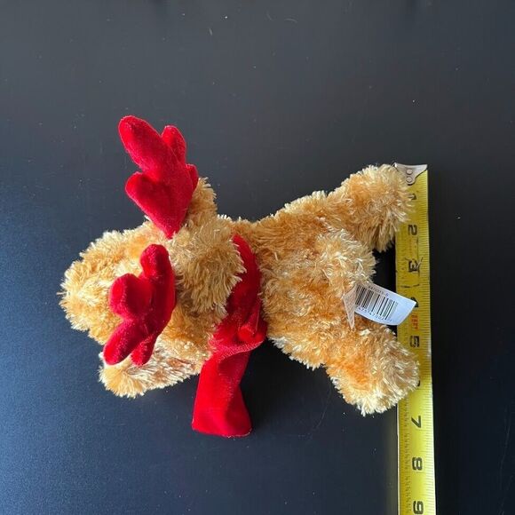 Dan Dee Christmas Reindeer Deer Moose Red Antlers & Scarf Stuffed Plush Animal - Picture 10 of 11